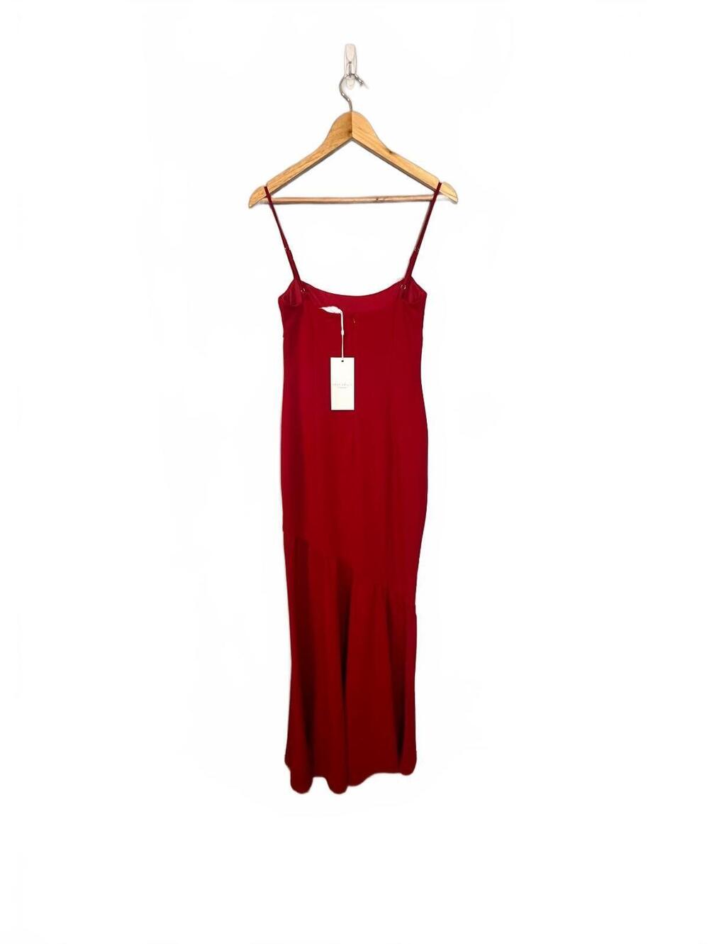 Flaws NWT DEAR EMILIA SPARKS OF ATTRACTION MAXI DRESS RED M - Picture 6 of 9